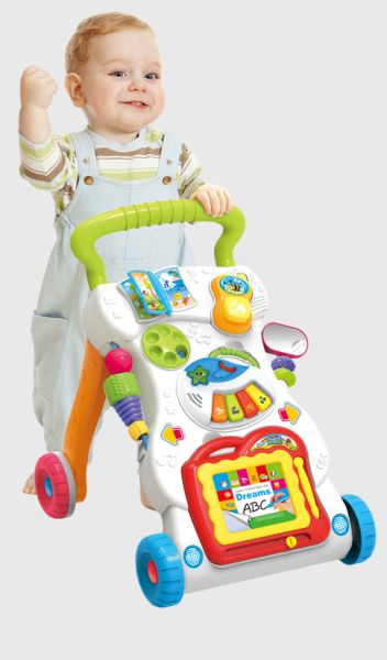 Caminadora Corre Pasillo fomenta los primeros pasos de tu bebé, con las ruedas de control de velocidad y su manilla de fácil agarre tu peque se divertirá con las diferentes funcionalidades y actividades que posee este corre pasillos