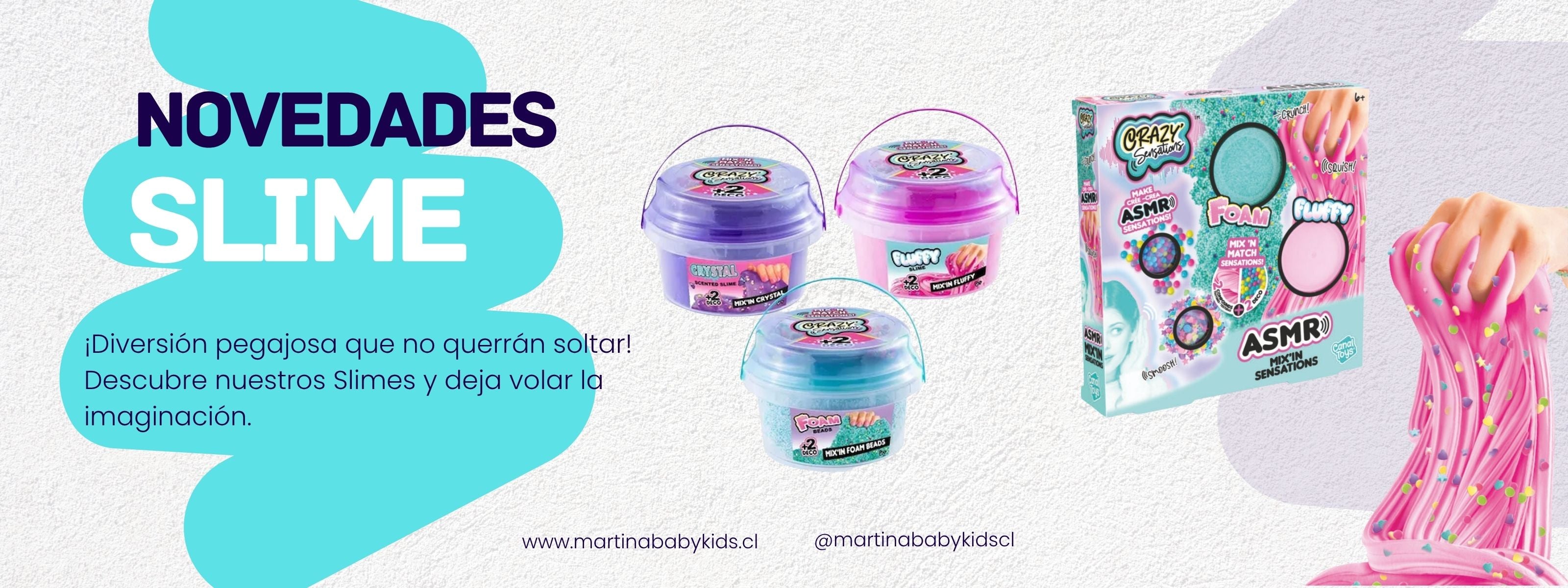 Slime de diferentes modelos y colores solo Martina Baby & Kids