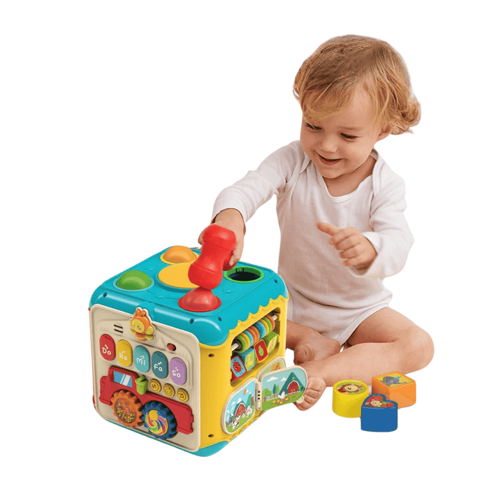Cubo Didáctico Musical de Encaje Montessori 11 Actividades - Martina Baby & Kids
