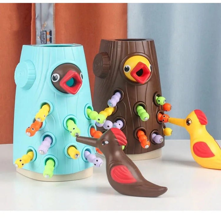 Juguete Sensorial Pájaro Carpintero Atrapa Gusanos - Martina Baby & Kids