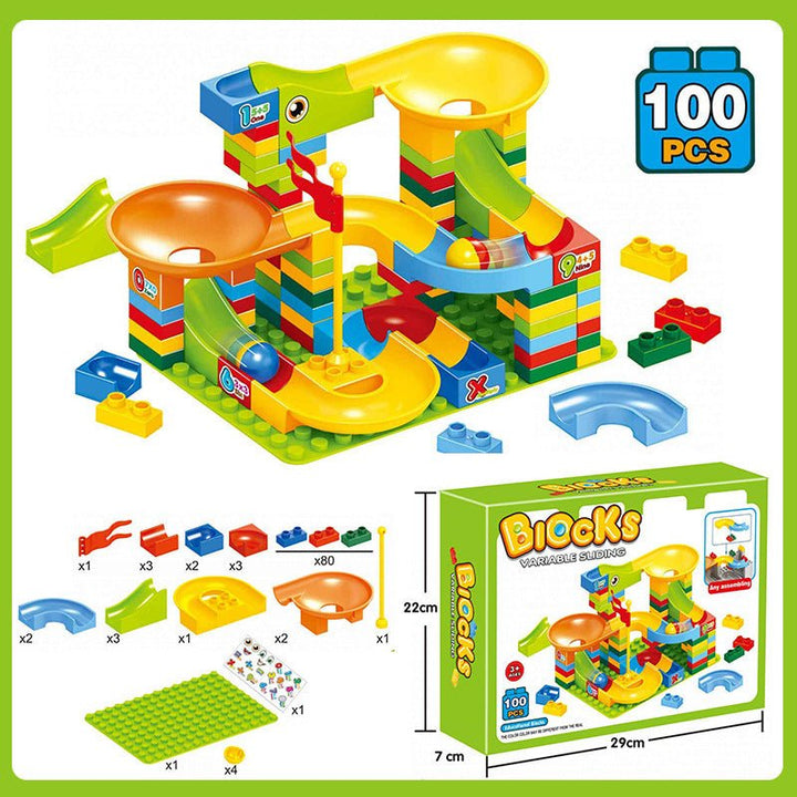 Set Bloques Construcción Tobogán De Pelotas 100pcs Didáctico - Martina Baby & Kids
