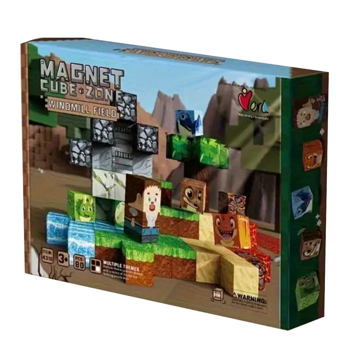 Set Bloques Magnéticos Cubos Pixel Tipo Minecraft 80 piezas - Martina Baby & Kids