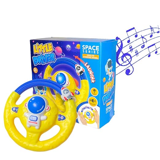 Volante musical de carreras de juguete para niños, simulador de conducción con luces y sonidos, juego educativo de carreras para niños y niñas, regalo de cumpleaños