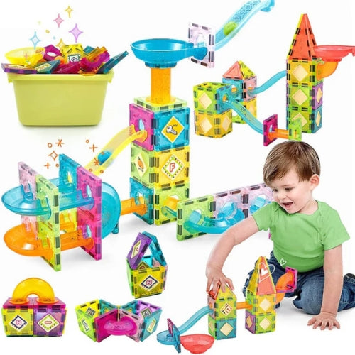 Bloques Magnéticos con Toboganes 64 Piezas - Martina Baby & Kids
