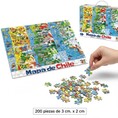 Puzzle Mapa de Chile 200 Piezas