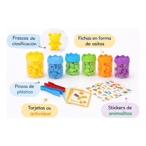 Juego Clasificación Colores Conteo Y Animales Montessori - Martina Baby & Kids
