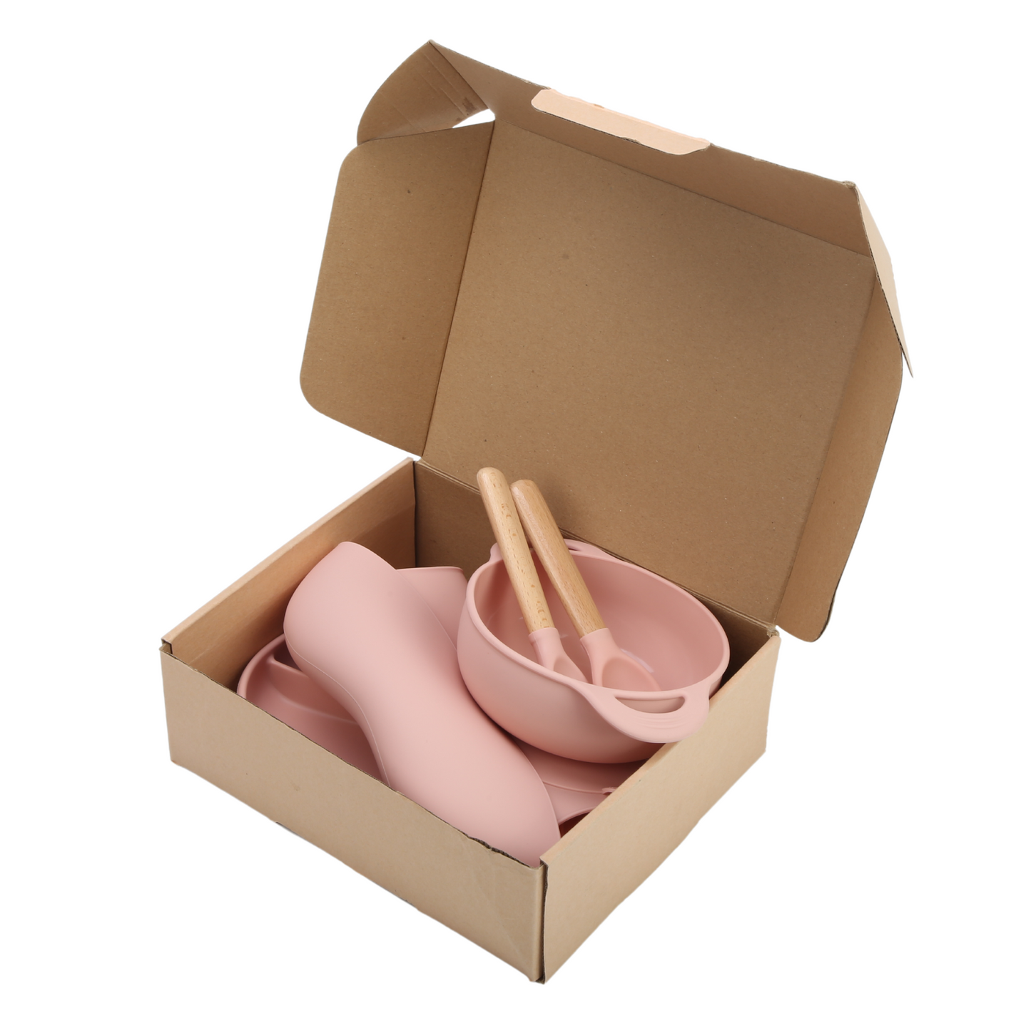 Set de Alimentación Silicona Libre Bpa 5 Piezas Antideslizante