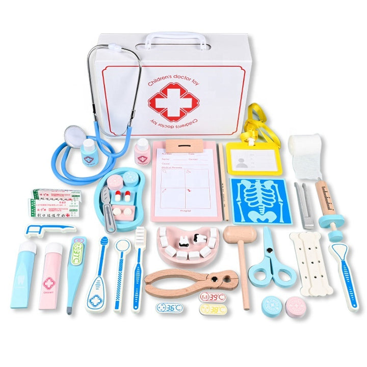 Set Juego De Roles Doctor Juego Madera Niños