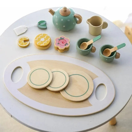 Juego Tazas De Té Madera Niños Juguete Didáctico