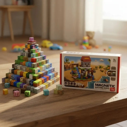 Cubos Magnéticos Bloques de Construcción 120 Piezas