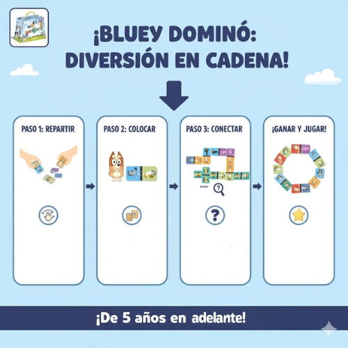 Juego Dominó Bluey