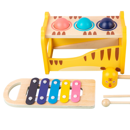Xilófono de Madera Montessori Bolas y Martillo