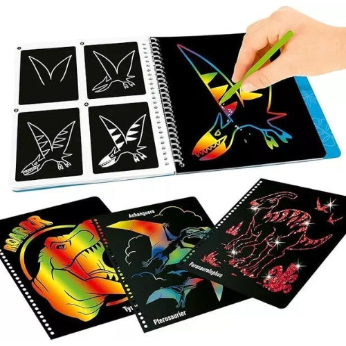 Dino World Magic-Scratch Book