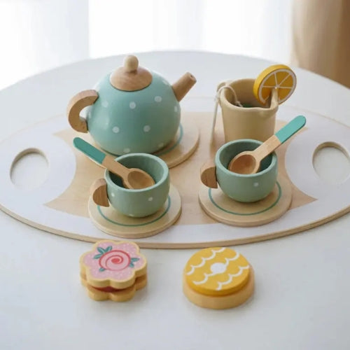 Juego Tazas De Té Madera Niños Juguete Didáctico