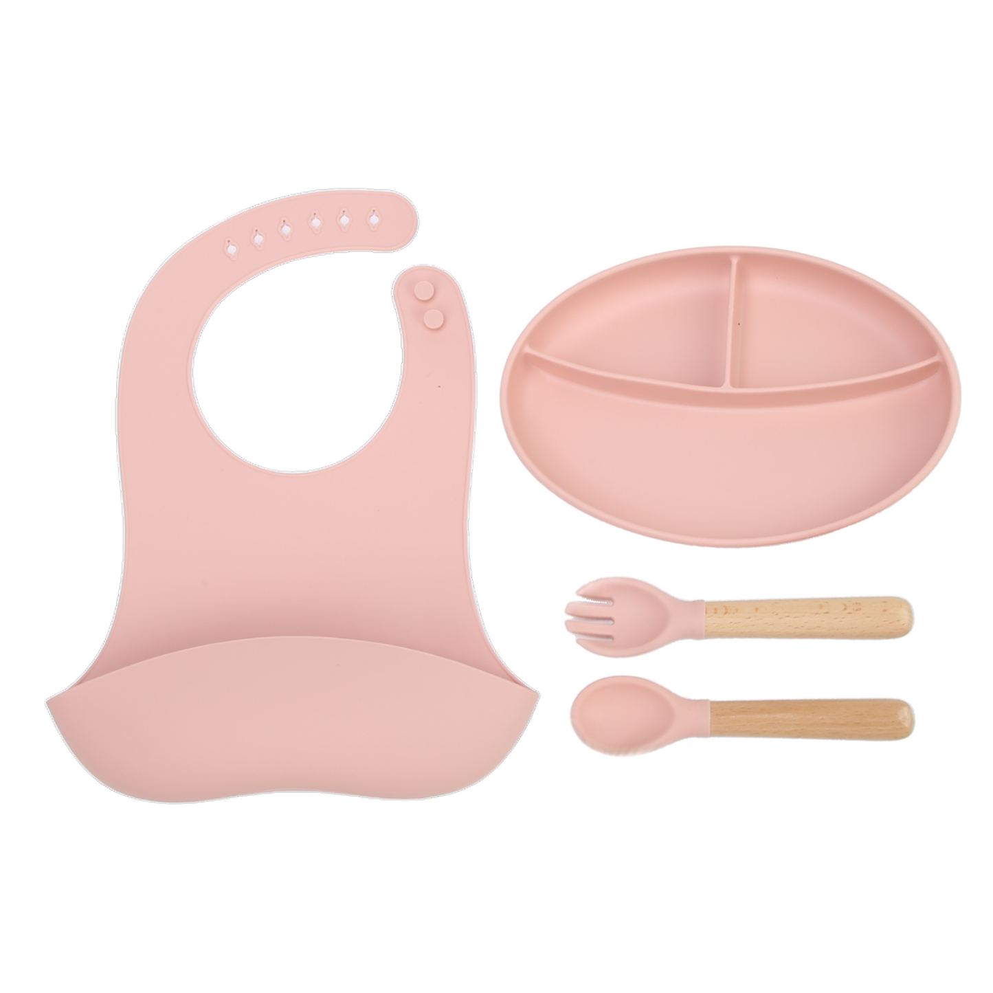 Set de Alimentación Silicona Libre de Bpa 4 Piezas Antideslizante