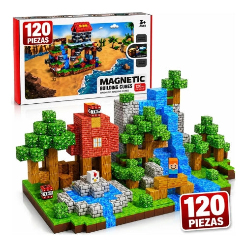 Cubos Magnéticos Bloques de Construcción 120 Piezas