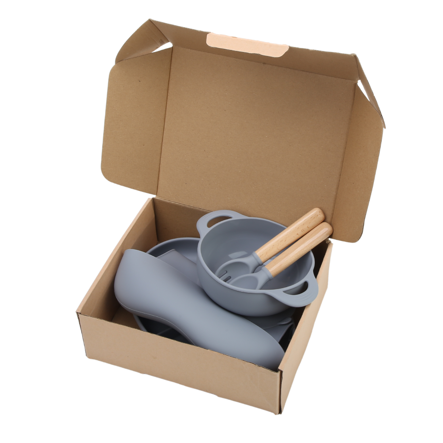 Set de Alimentación Silicona Libre Bpa 5 Piezas Antideslizante