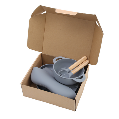 Set de Alimentación Silicona Libre Bpa 5 Piezas Antideslizante
