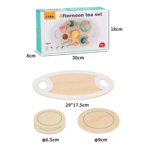 Juego Tazas De Té Madera Niños Juguete Didáctico