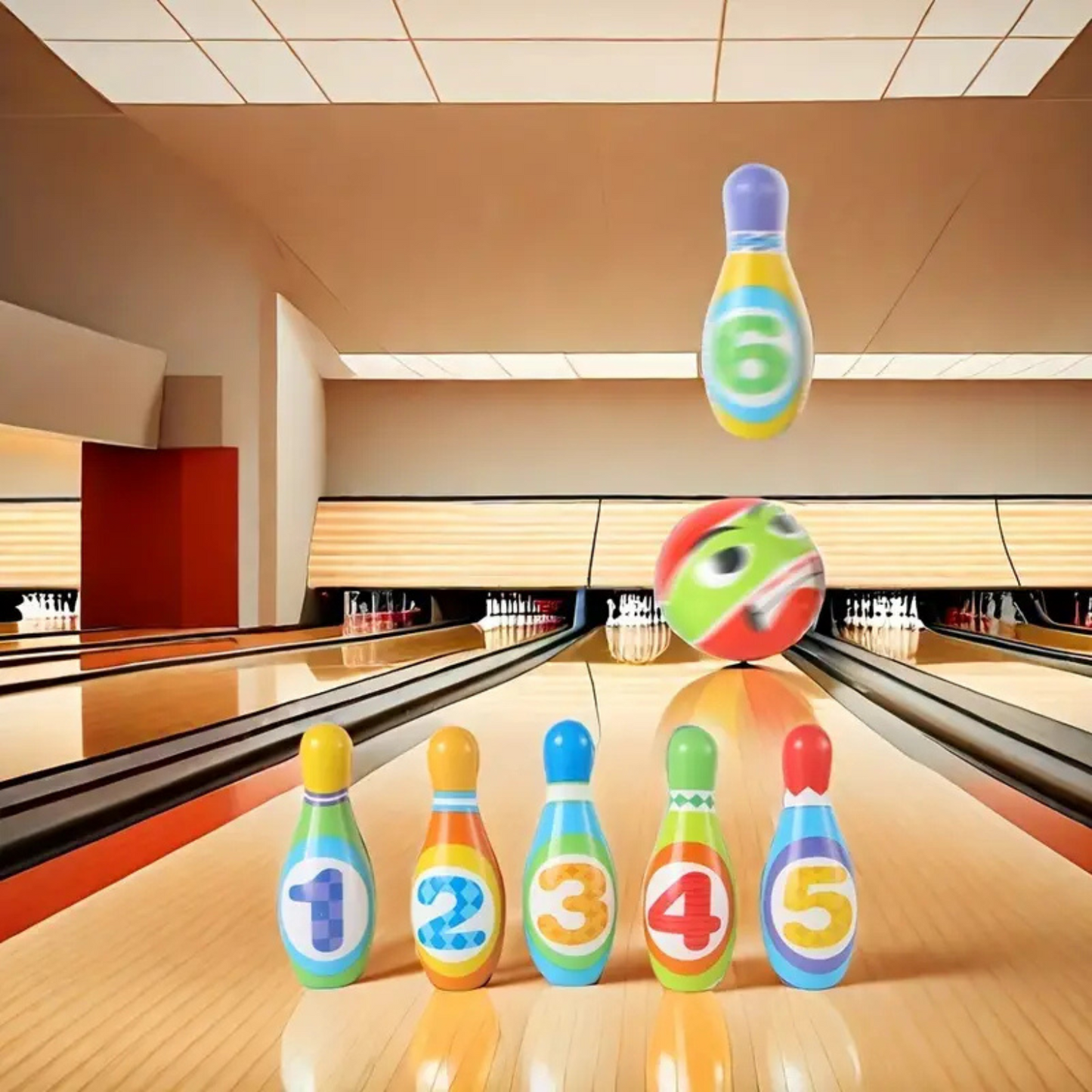 Juego de Bowling Palitroques Infantil 12 piezas