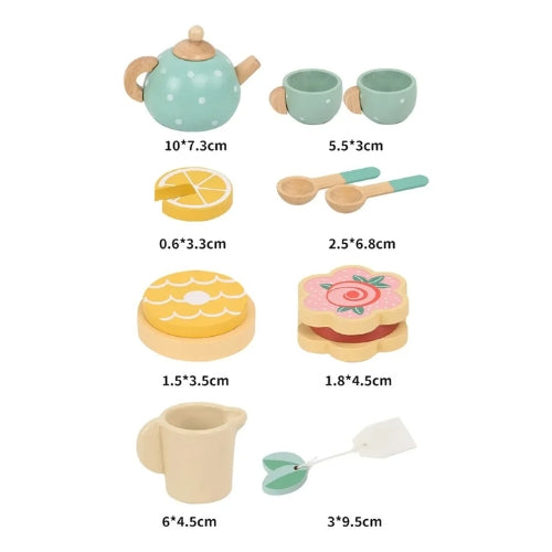 Juego Tazas De Té Madera Niños Juguete Didáctico