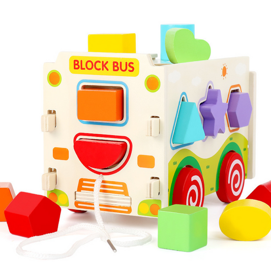 Juego de Encaje Camión de Madera Montessori 19 Piezas