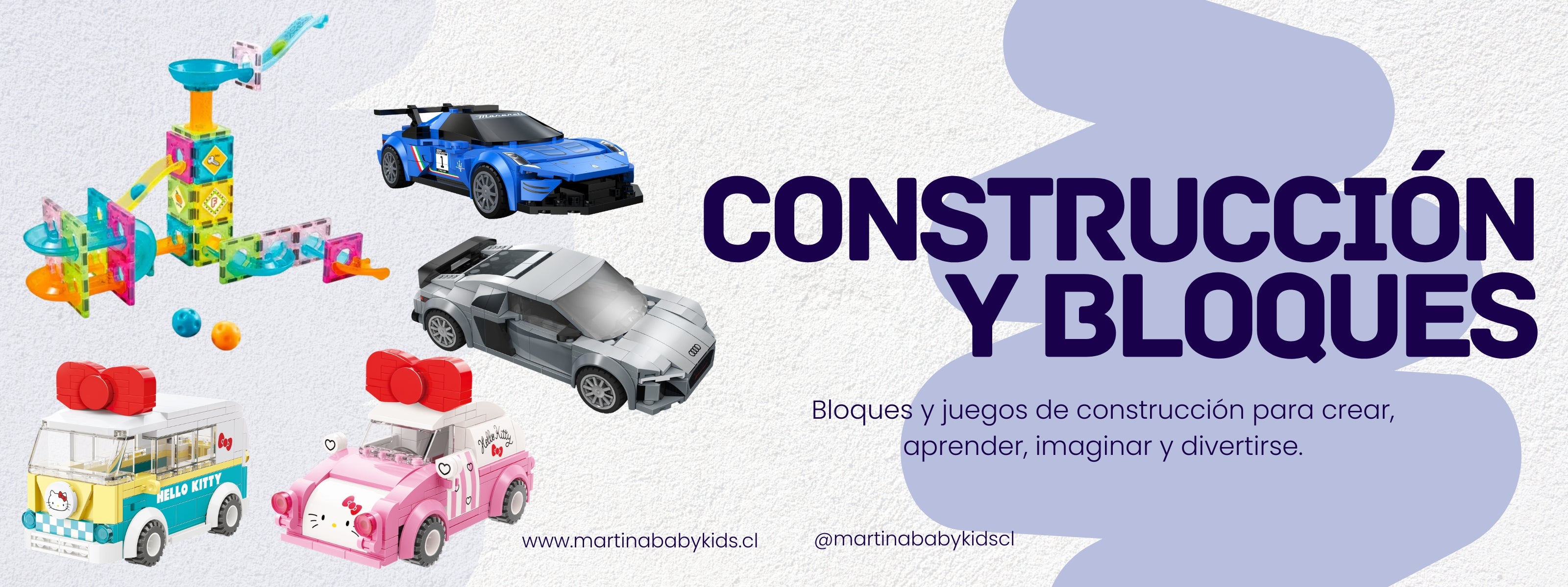 Construcción y Bloques de Martina Baby & Kids con juguetes para crear, imaginar y desarrollar habilidades mediante el juego.