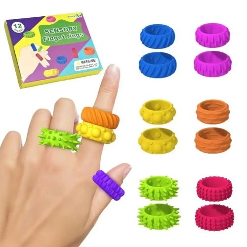 Anillos Sensoriales Juguete Sensorial 12 Unidades - Martina Baby & Kids