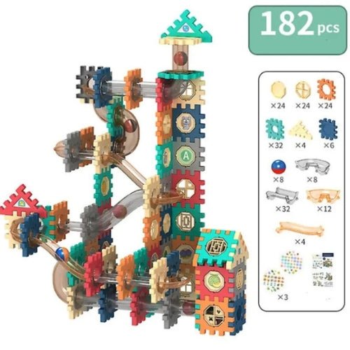 Bloques de Construcción Tobogán Didáctico 182 Piezas - Martina Baby & Kids