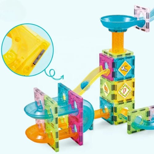 Bloques Magnéticos con Toboganes 64 Piezas - Martina Baby & Kids