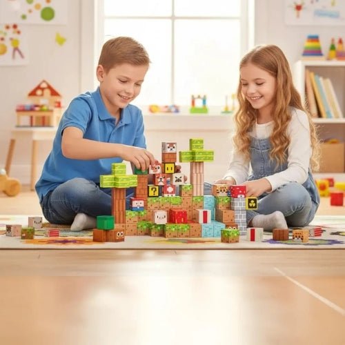 Bloques Magnéticos de Construcción 3D Píxel – 84 Piezas - Martina Baby & Kids