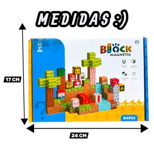 Bloques Magnéticos de Construcción 3D Píxel – 84 Piezas - Martina Baby & Kids