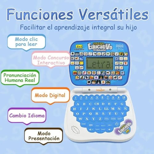 Computador Didáctico Interactivo Para Niños Español-ingles - Martina Baby & Kids