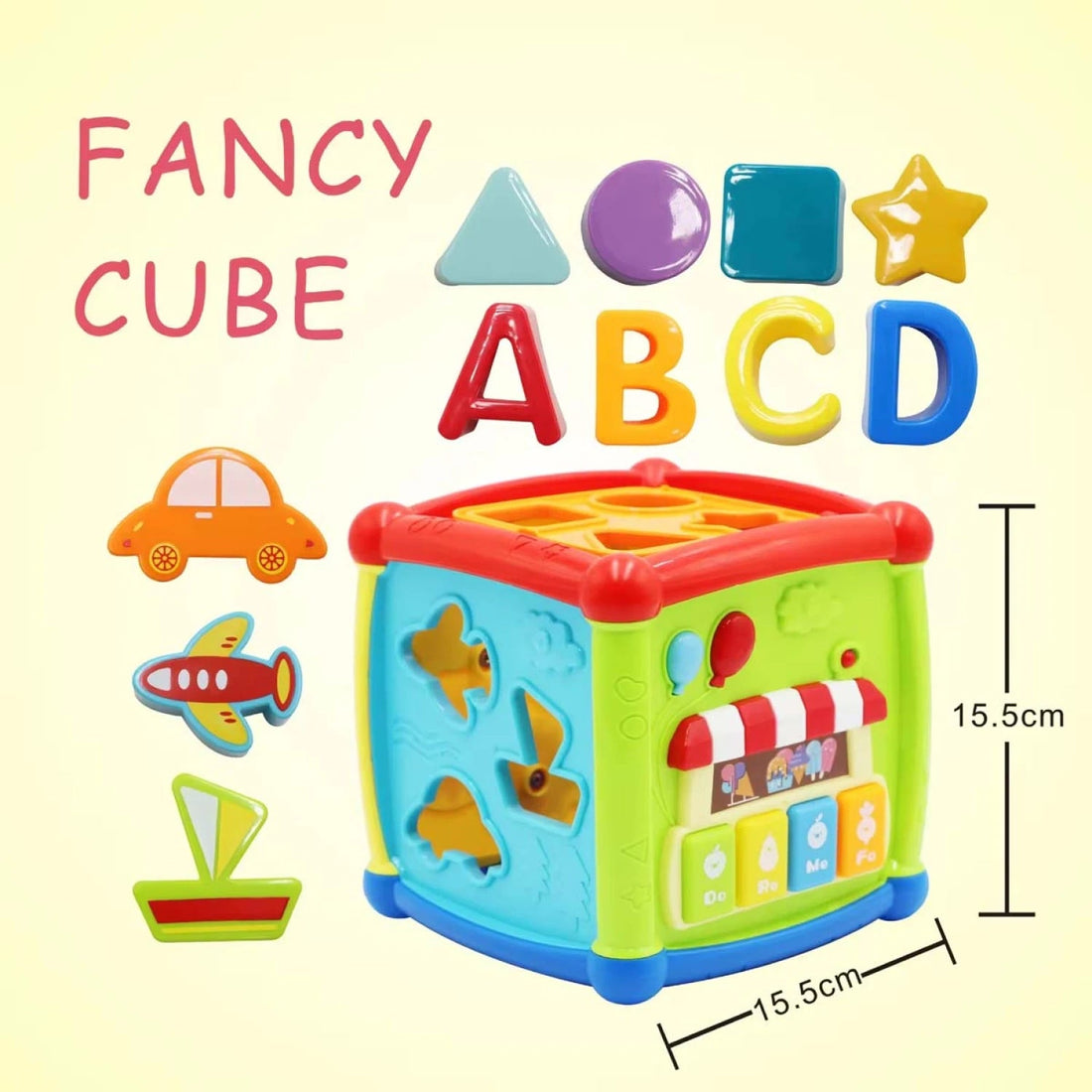 Cubo de Encaje Musical Juego Interativo Didáctico - Martina Baby & Kids
