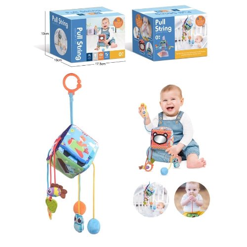 Cubo Sensorial Para Bebes Con Mordedor Sonajero Didáctico - Martina Baby & Kids