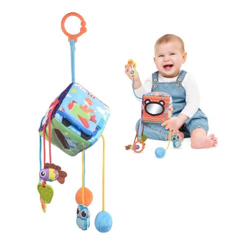 Cubo Sensorial Para Bebes Con Mordedor Sonajero Didáctico - Martina Baby & Kids