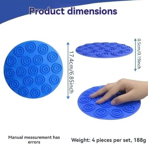 Discos Sensoriales Antideslizantes 17cm Set 4 Unidades - Martina Baby & Kids