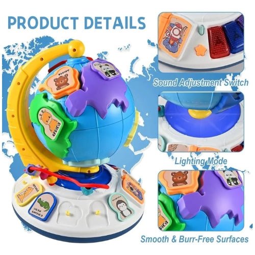 Globo Terráqueo Didactico Educativo Para Niños Con Luces - Martina Baby & Kids