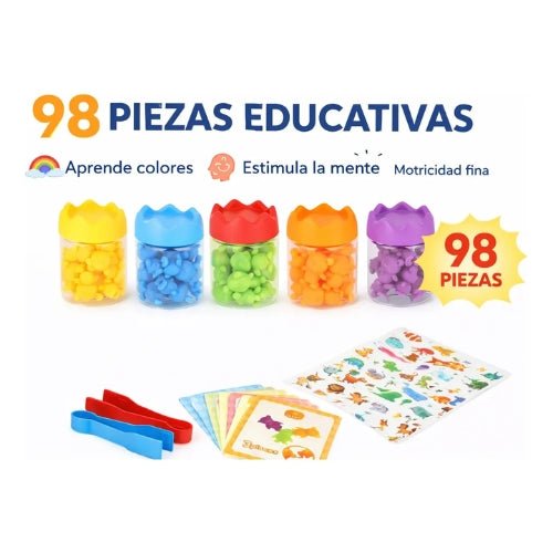Juego Clasificación Colores Conteo Y Animales Montessori - Martina Baby & Kids