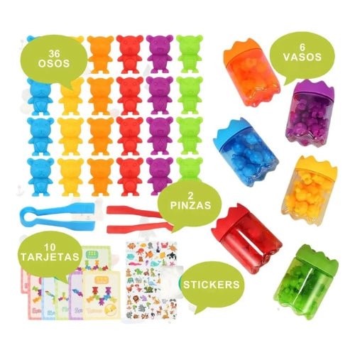 Juego Clasificación Colores Conteo Y Animales Montessori - Martina Baby & Kids