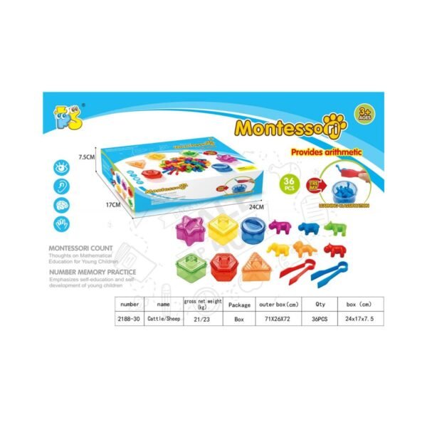 Juego de Clasificación Montessori 36 Piezas - Martina Baby & Kids