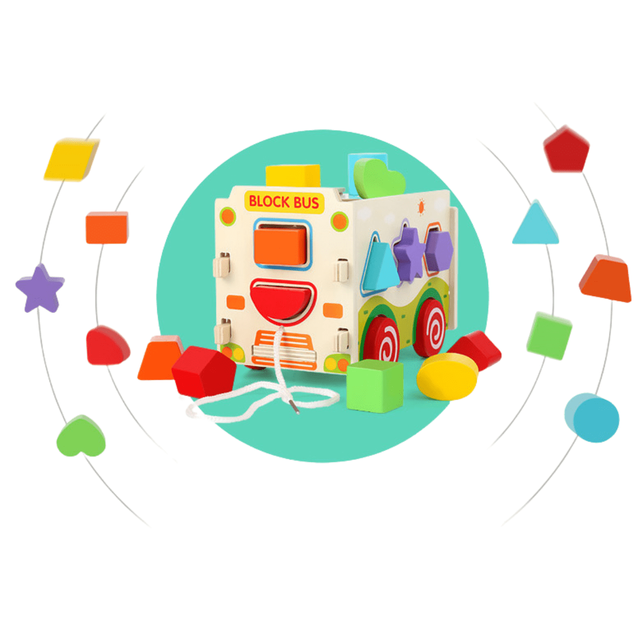 Juego de Encaje Camión de Madera Montessori 19 Piezas - Martina Baby & Kids