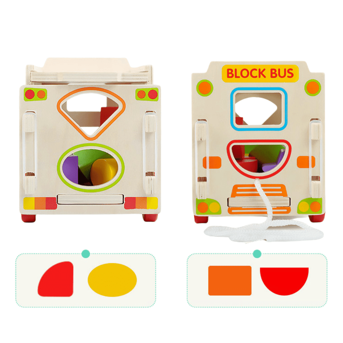 Juego de Encaje Camión de Madera Montessori 19 Piezas - Martina Baby & Kids