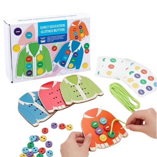 Juego De Motricidad Enhebrar Botones Montessori - Martina Baby & Kids