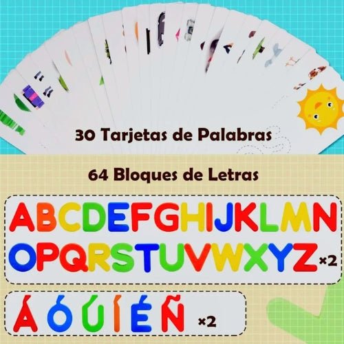 Juego De Palabras Infantil Deletreo Montessori Aprendizaje - Martina Baby & Kids