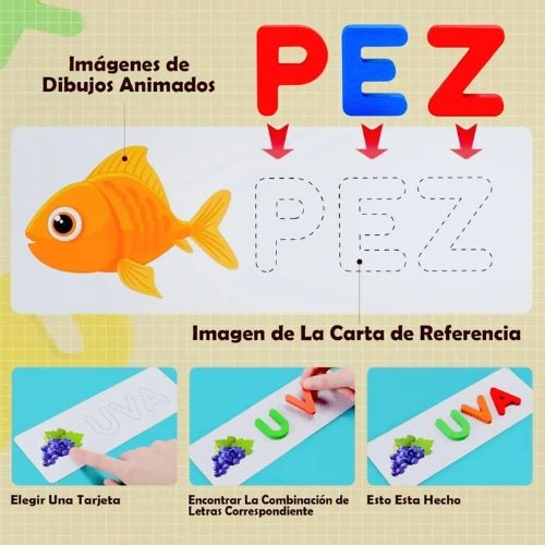 Juego De Palabras Infantil Deletreo Montessori Aprendizaje - Martina Baby & Kids