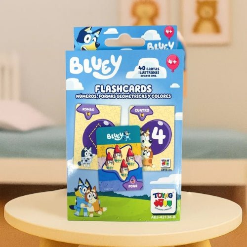 Juego Educativo Flash Cards Números Colores Figuras - Bluey - Martina Baby & Kids