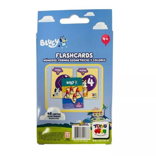 Juego Educativo Flash Cards Números Colores Figuras - Bluey - Martina Baby & Kids
