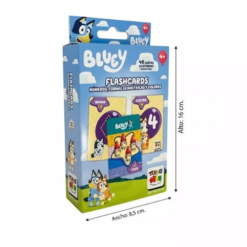 Juego Educativo Flash Cards Números Colores Figuras - Bluey - Martina Baby & Kids