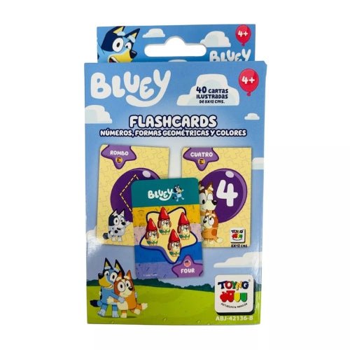 Juego Educativo Flash Cards Números Colores Figuras - Bluey - Martina Baby & Kids